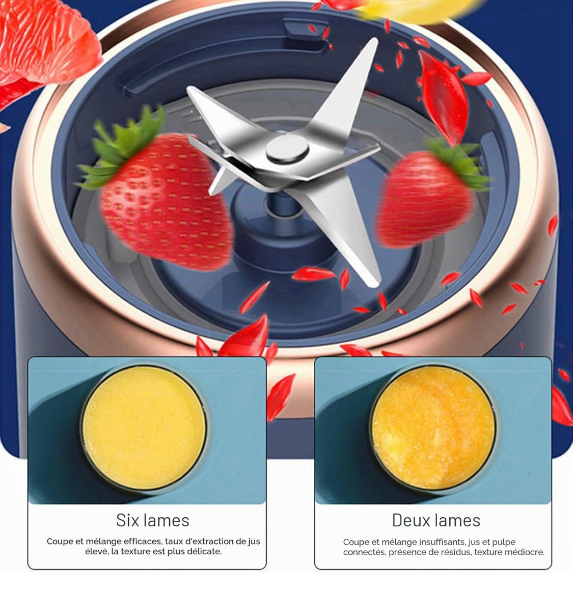 Mélangeur portable de cuisine ultra-pratique